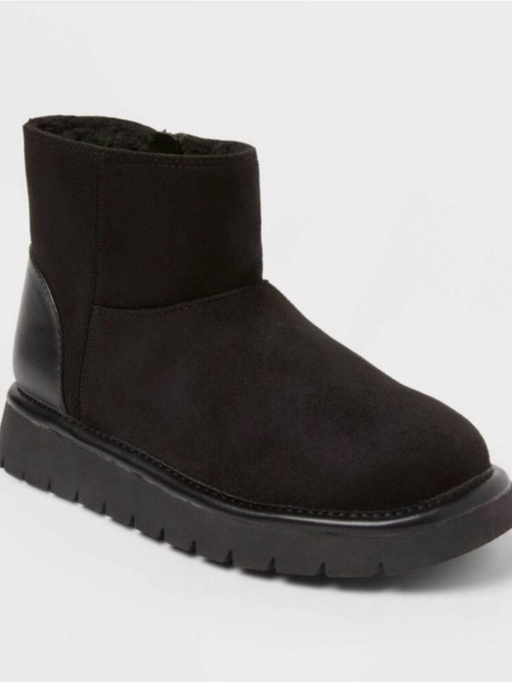 Cat & Jack - Kids - Black Faux Suede Ankle Boots - Size 1 - NWT